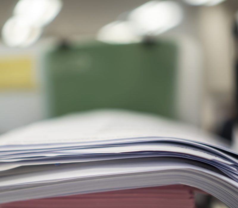 Stack of paper, Document, many jobs waiting to be done on the table, busy concept
